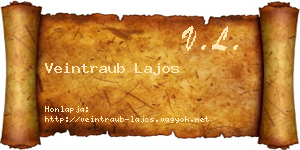 Veintraub Lajos névjegykártya
